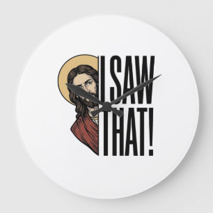 Ik zag dat grappige religieuze gluur grafisch ontw grote klok
