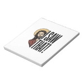 Ik zag dat grappige religieuze gluur grafisch ontw notitieblok (Linkerzijde)