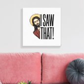 Ik zag dat grappige religieuze gluurder grafisch o canvas afdruk (Insitu (Woonkamer))