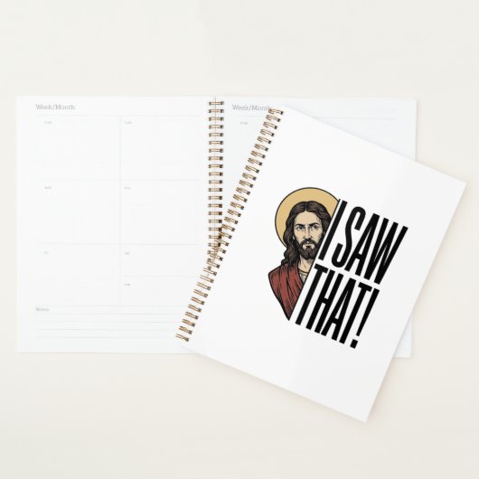 Ik zag dat grappige religieuze gluurder grafisch o planner (Display)