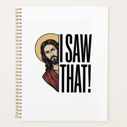 Ik zag dat grappige religieuze gluurder grafisch o planner (Voorkant)
