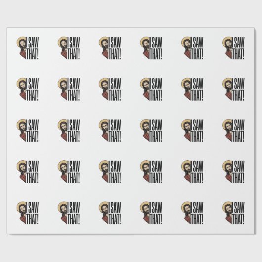 Ik zag dat grappige religieuze loer grafisch ontwe cadeaupapier (Vlak)