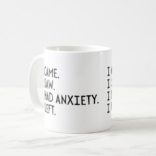 Ik zag dat ik bang was dat ik wegging koffiemok (Voorkant links)