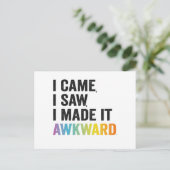 Ik zag dat ik het Awkward Funny Autism Gift maakte Briefkaart (Staand voorkant)