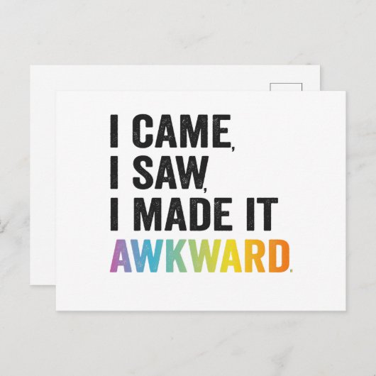 Ik zag dat ik het Awkward Funny Autism Gift maakte Briefkaart (Voorkant / Achterkant)