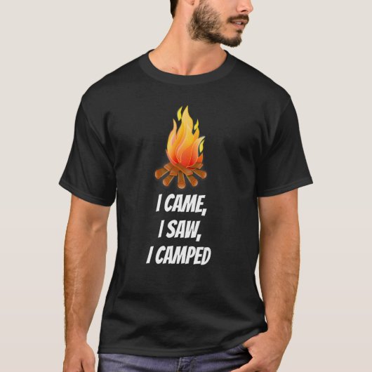 Ik zag dat ik kampte met kampvuur t-shirt (Voorkant)