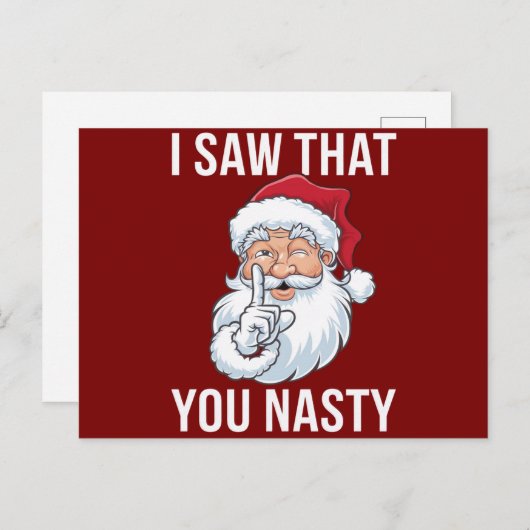 Ik zag dat je een akelige grappige kerst hebt feestdagenkaart (Voorkant / Achterkant)