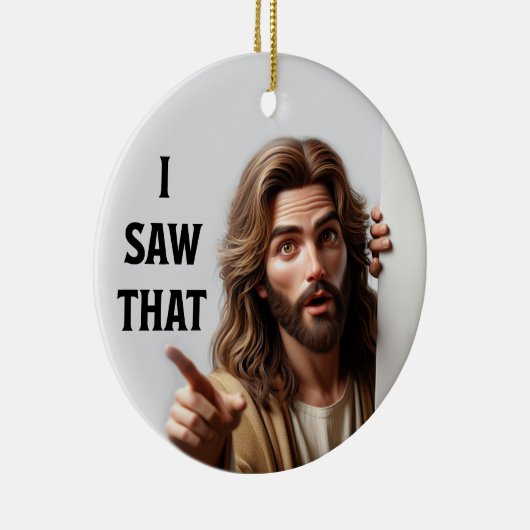 Ik zag dat - Jesus Christmas Holiday Ornament (Rechts)
