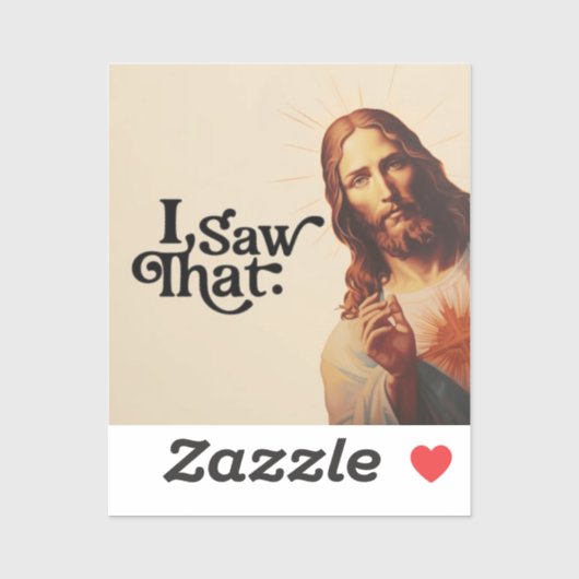 Ik zag dat, Jezus Art, ik zag die Jezus Sticker (Vel)