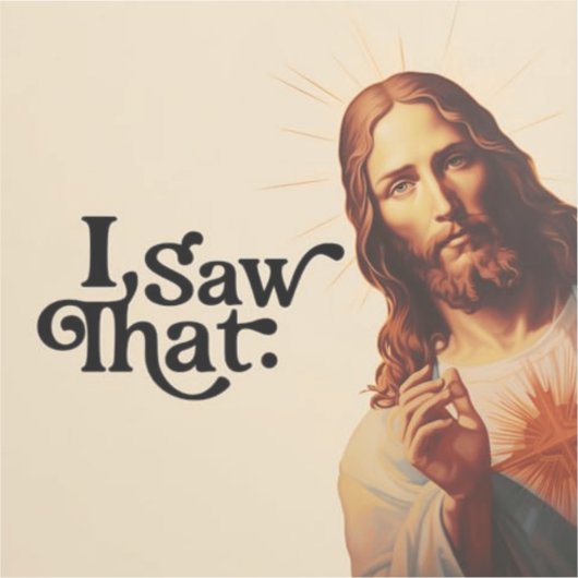 Ik zag dat, Jezus Art, ik zag die Jezus Sticker (Voorkant)