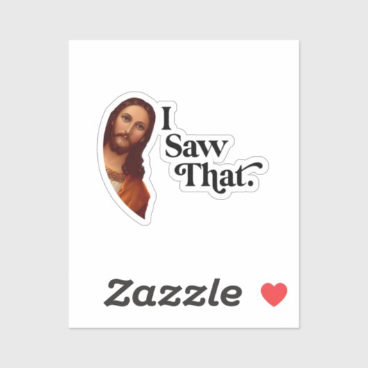 Ik zag dat, Jezus Art, ik zag die Jezus Sticker (Vel)