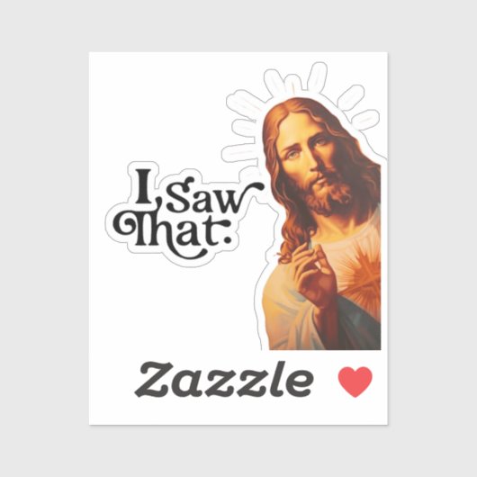 Ik zag dat, Jezus Art, ik zag die Jezus Sticker (Vel)