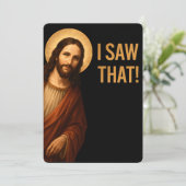 Ik zag dat Jezus grappig is Christelijke quote Kaart (Staand voorkant)