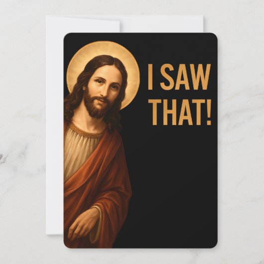 Ik zag dat Jezus grappig is Christelijke quote Kaart (Voorkant)