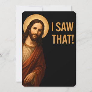 Ik zag dat Jezus grappig is Christelijke quote Kaart