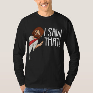 Ik zag dat Jezus Kerstmis Grappige Meme Religieus  T-shirt