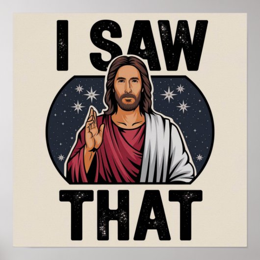 Ik Zag Dat, Jezus Kijkend, Ik Zag Dat Jezus Meme Poster (Voorkant)