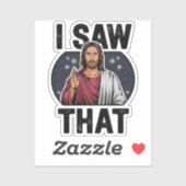 Ik Zag Dat, Jezus Kijkend, Ik Zag Dat Jezus Meme Sticker (Vel)