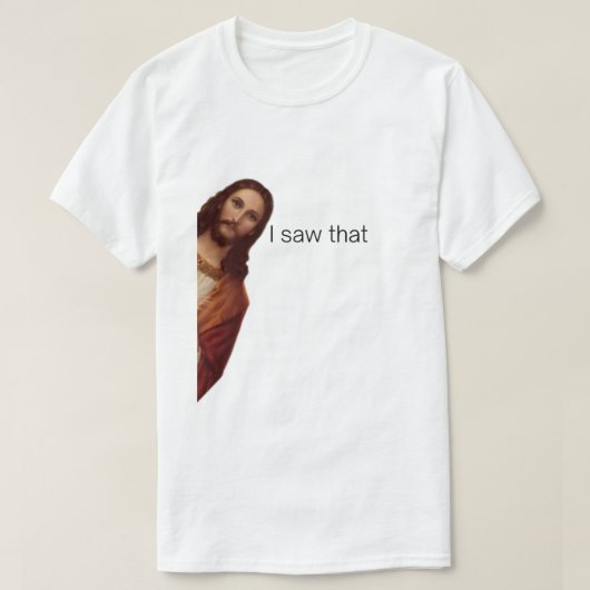 Ik Zag Dat, Jezus Kijkend, Ik Zag Dat Jezus Meme T-shirt (Design voorkant)