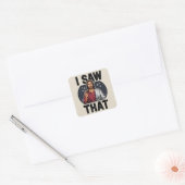 Ik Zag Dat, Jezus Kijkend, Ik Zag Dat Jezus Meme Vierkante Sticker (Envelop)