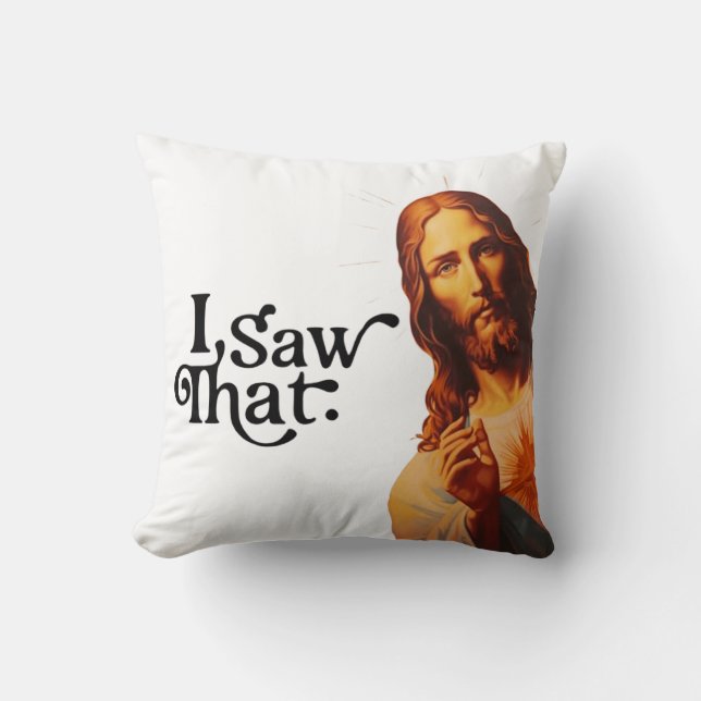 Ik zag dat, Jezus Kunst, Ik zag die Jezus  Kussen (Voorkant)