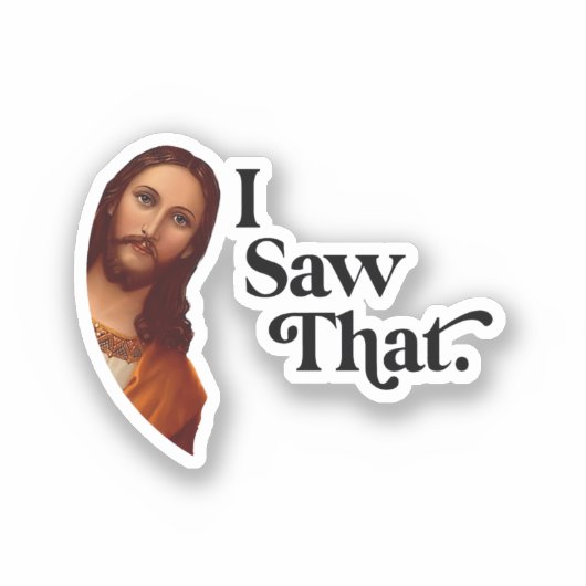 Ik Zag Dat, Jezus Kunst, Ik Zag Die Jezus Sticker (Voorkant)