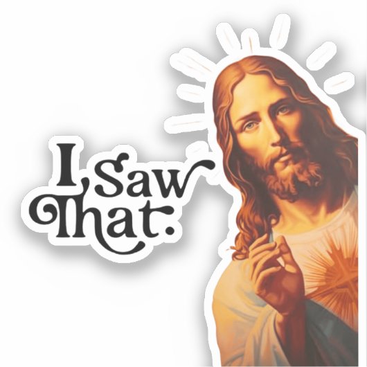Ik Zag Dat, Jezus Kunst, Ik Zag Die Jezus Sticker (Voorkant)