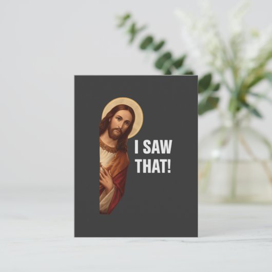 Ik zag dat Jezus Meme Briefkaart (Staand voorkant)