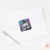 Ik zag dat Jezus Vierkante Sticker (Envelop)