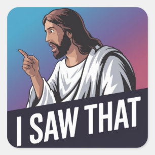 Ik zag dat Jezus Vierkante Sticker