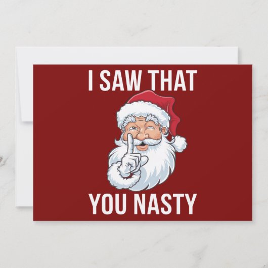 Ik zag dat jij een gemeen grappig kerstfeest hebt feestdagenkaart (Voorkant)
