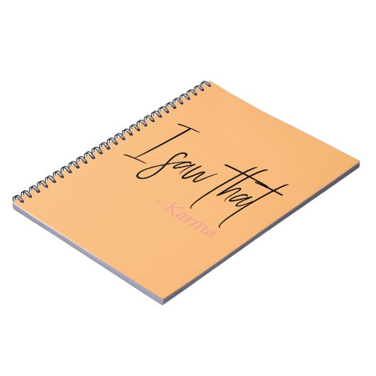 Ik zag dat karma notitieboek (Linkerzijde)
