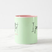 Ik zag dat karma tweekleurige koffiemok (Center)