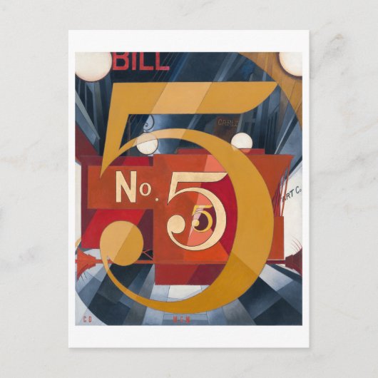 Ik zag de afbeelding 5 in Gold | Charles Demuth | Briefkaart (Voorkant)