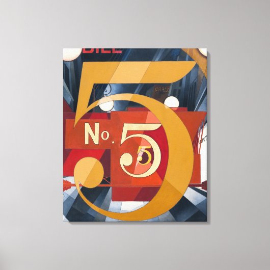 Ik zag de afbeelding 5 in Gold | Charles Demuth | Canvas Afdruk (Voorkant)