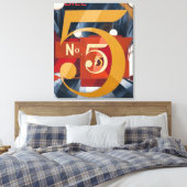 Ik zag de afbeelding 5 in Gold | Charles Demuth | Canvas Afdruk (Insitu (Slaapkamer))