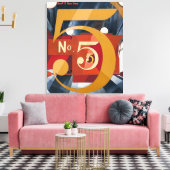 Ik zag de afbeelding 5 in Gold | Charles Demuth | Canvas Afdruk (Insitu (Woonkamer))