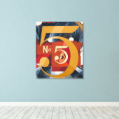 Ik zag de afbeelding 5 in Gold | Charles Demuth | Canvas Afdruk (Insitu (Houten vloer))
