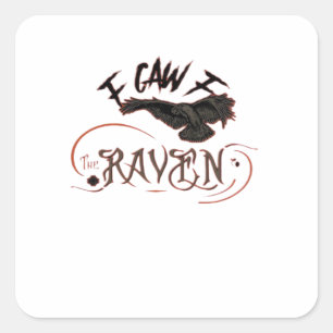 Ik Zag De Raven Gotische Kunst Horror Klassieker R Vierkante Sticker