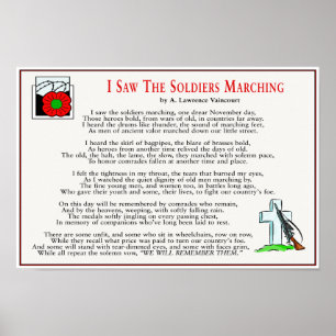 Ik zag de soldaten marcheren 16 x 11 inch poster