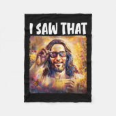 Ik zag die grappige Jesus Meme Easter Christelijk Fleece Deken (Voorkant)