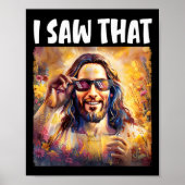 Ik zag die grappige Jesus Meme Easter Christelijk  Poster (Voorkant)