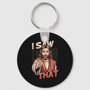 Ik zag die grappige Jezus humor sarcastische Jezus Sleutelhanger