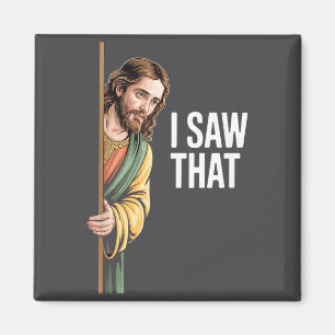 Ik zag die grappige Jezus meme quote Kerstmis Pase Magneet