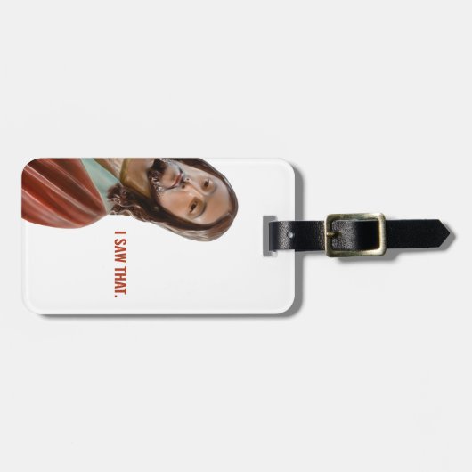 Ik zag die grappige Jezus op een witte achtergrond Bagagelabel (Voorkant horizontaal)