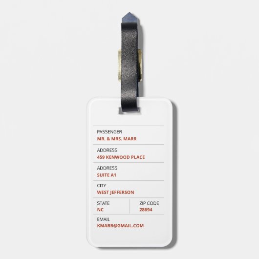 Ik zag die grappige Jezus op een witte achtergrond Bagagelabel (Achterkant verticaal)