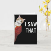 Ik zag die grappige kitten Schattigee kat kerst je Kaart (Gele Bloem)