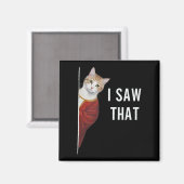 Ik zag die grappige kitten Schattigee kat kerst je Magneet (Voorkant / Achterkant)