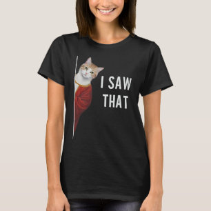 Ik zag die grappige kitten Schattigee kat kerst je T-shirt