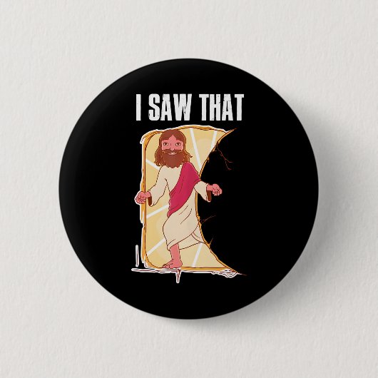 Ik zag die Jezus Ronde Button 5,7 Cm (Voorkant)